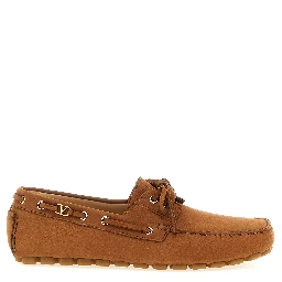 Brown Calfskin Slip-On Loafers