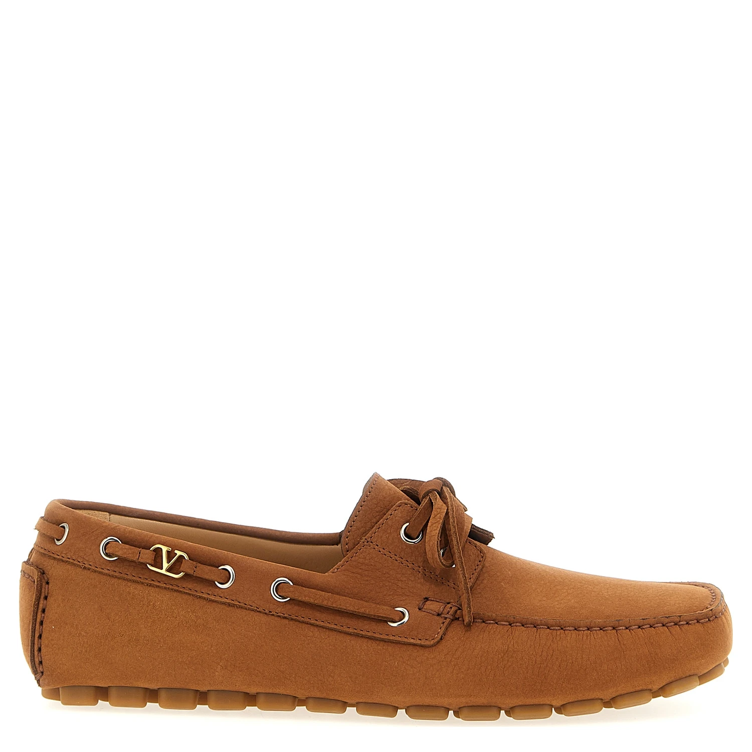 Brown Calfskin Slip-On Loafers