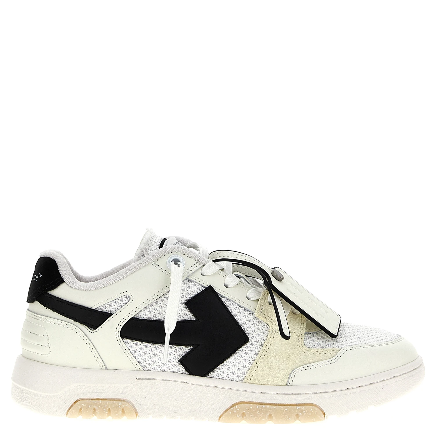 Bicolor Bovine Leather Athletic Sneakers