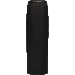 Black Silk Mini Skirt