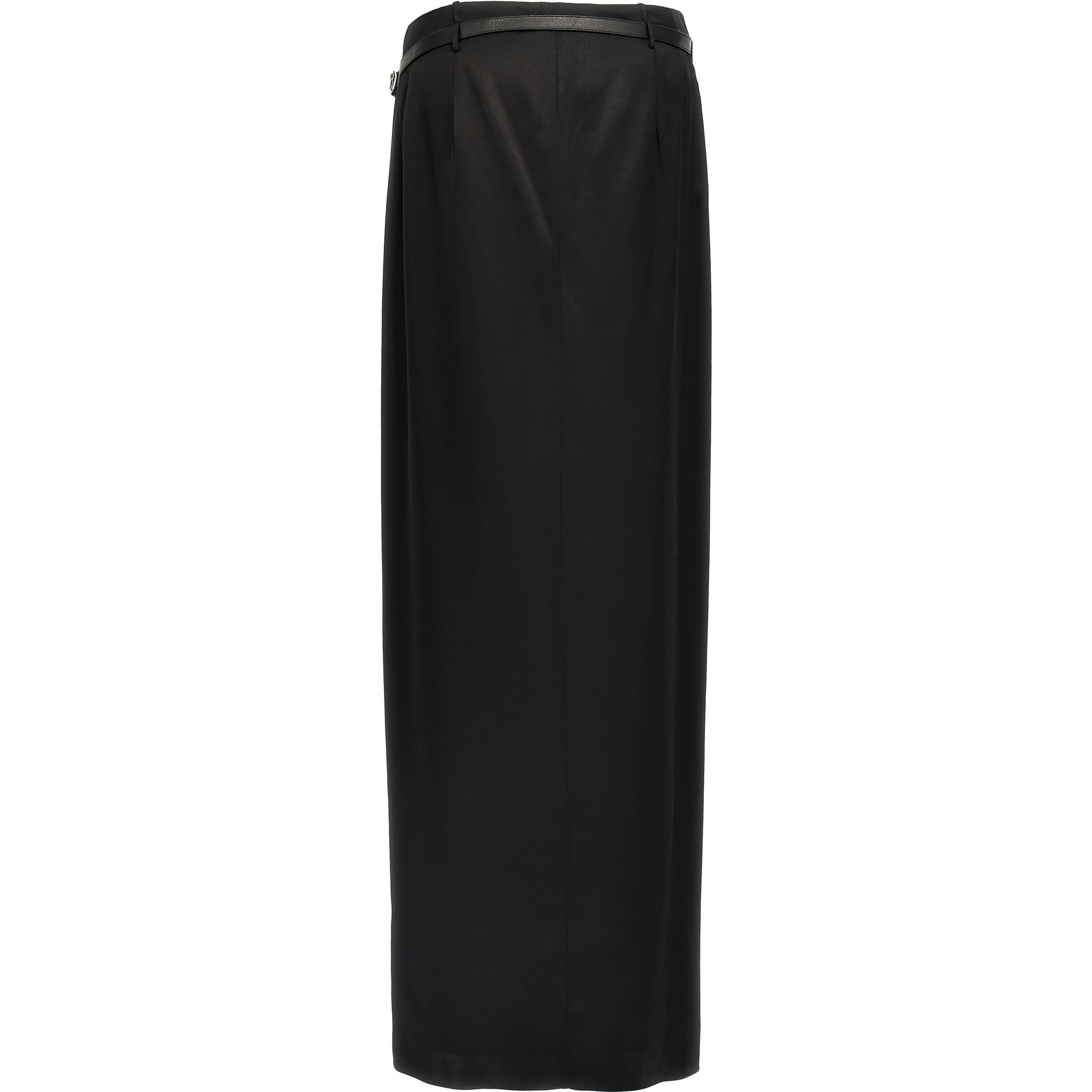 Black Silk Mini Skirt