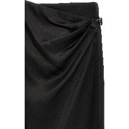 Black Silk Mini Skirt