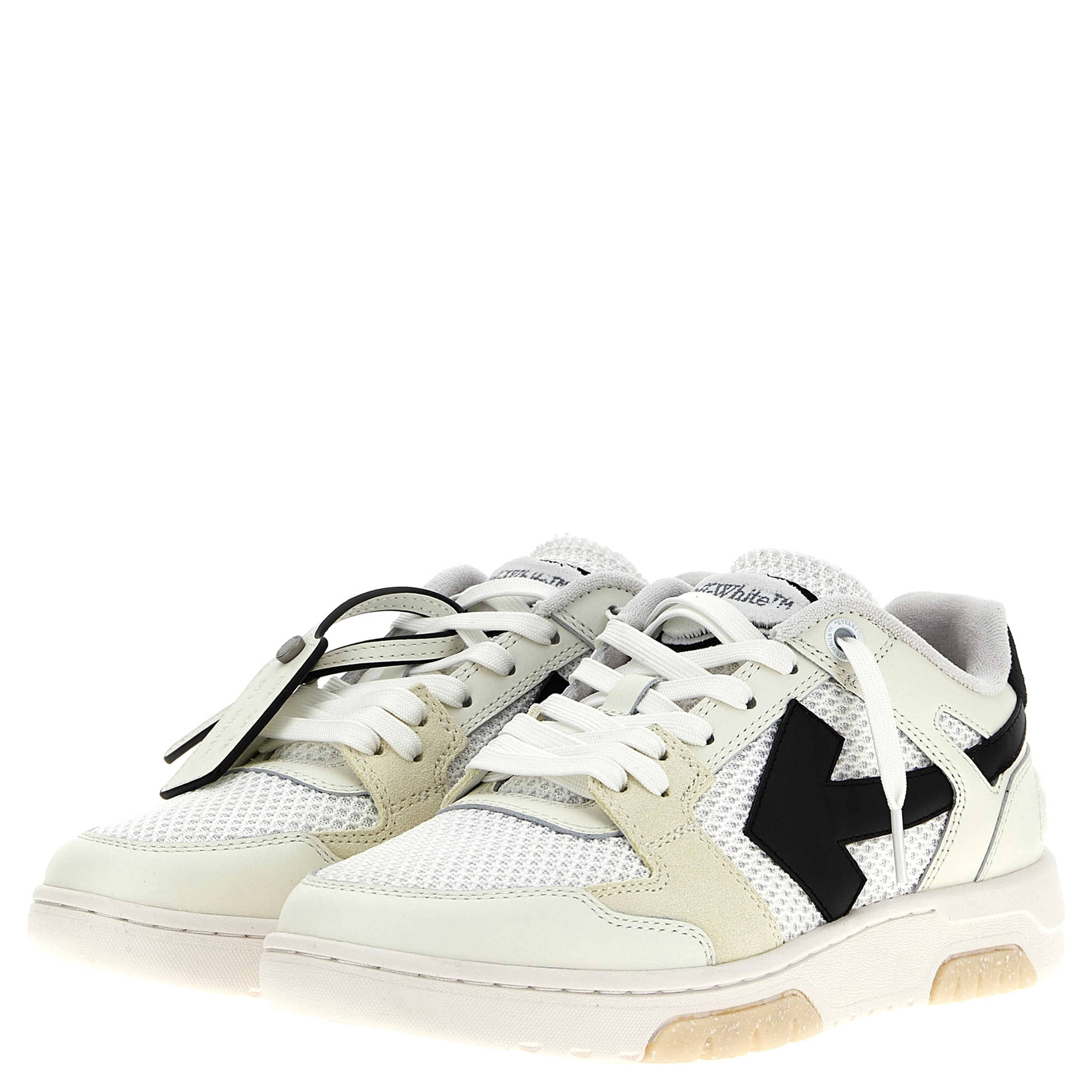 Bicolor Bovine Leather Athletic Sneakers