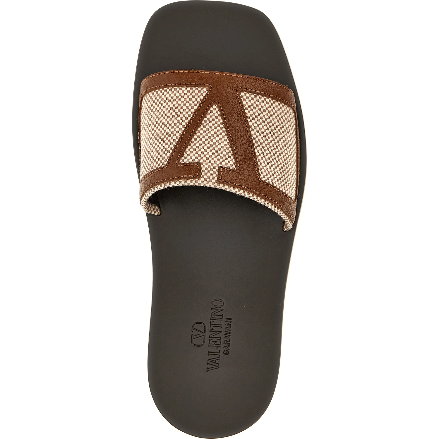 Brown Cotton Slides