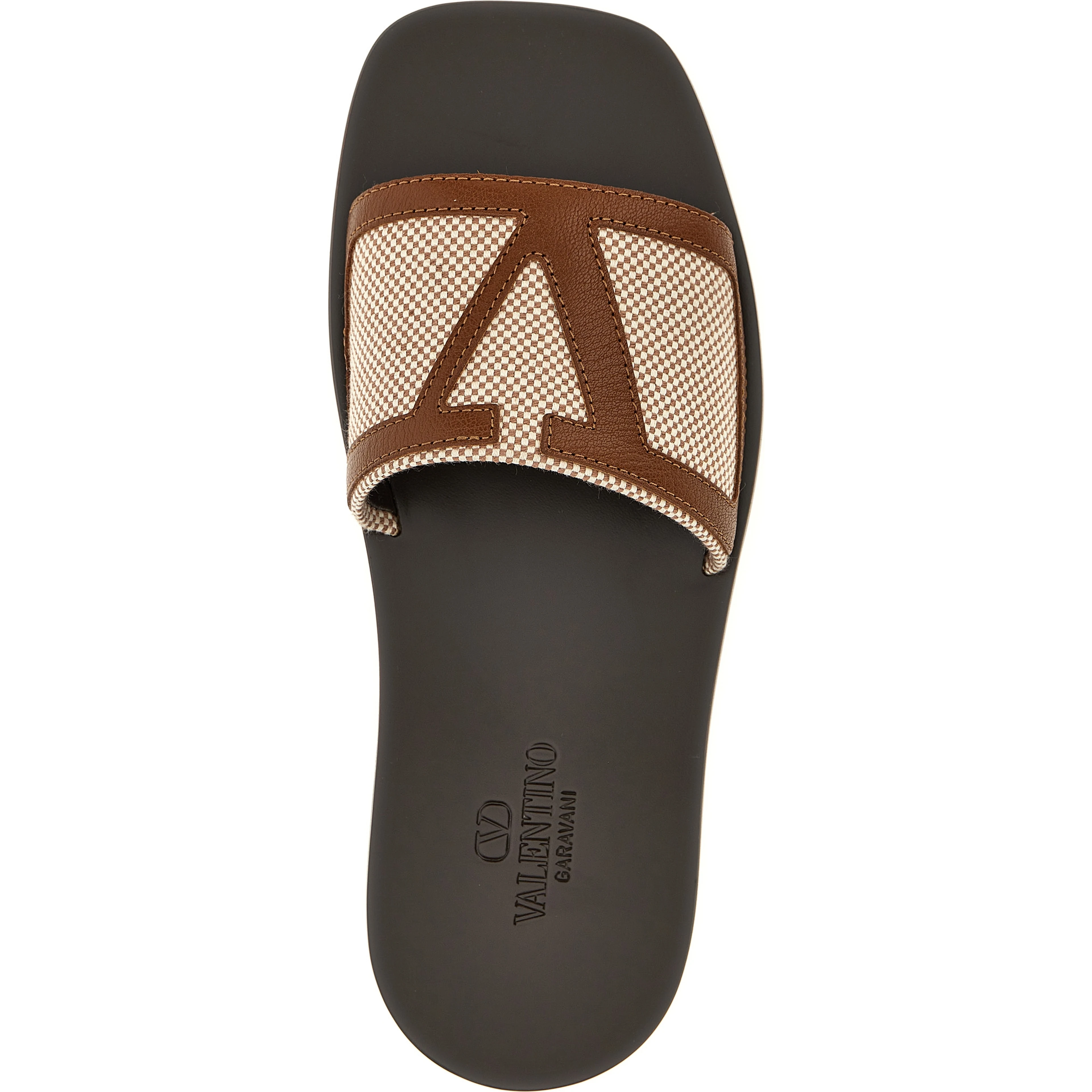 Brown Cotton Slides
