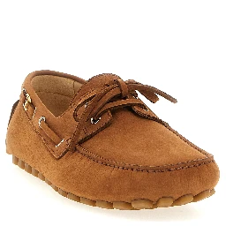 Brown Calfskin Slip-On Loafers