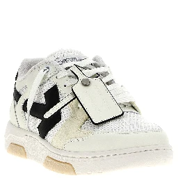 Bicolor Bovine Leather Athletic Sneakers