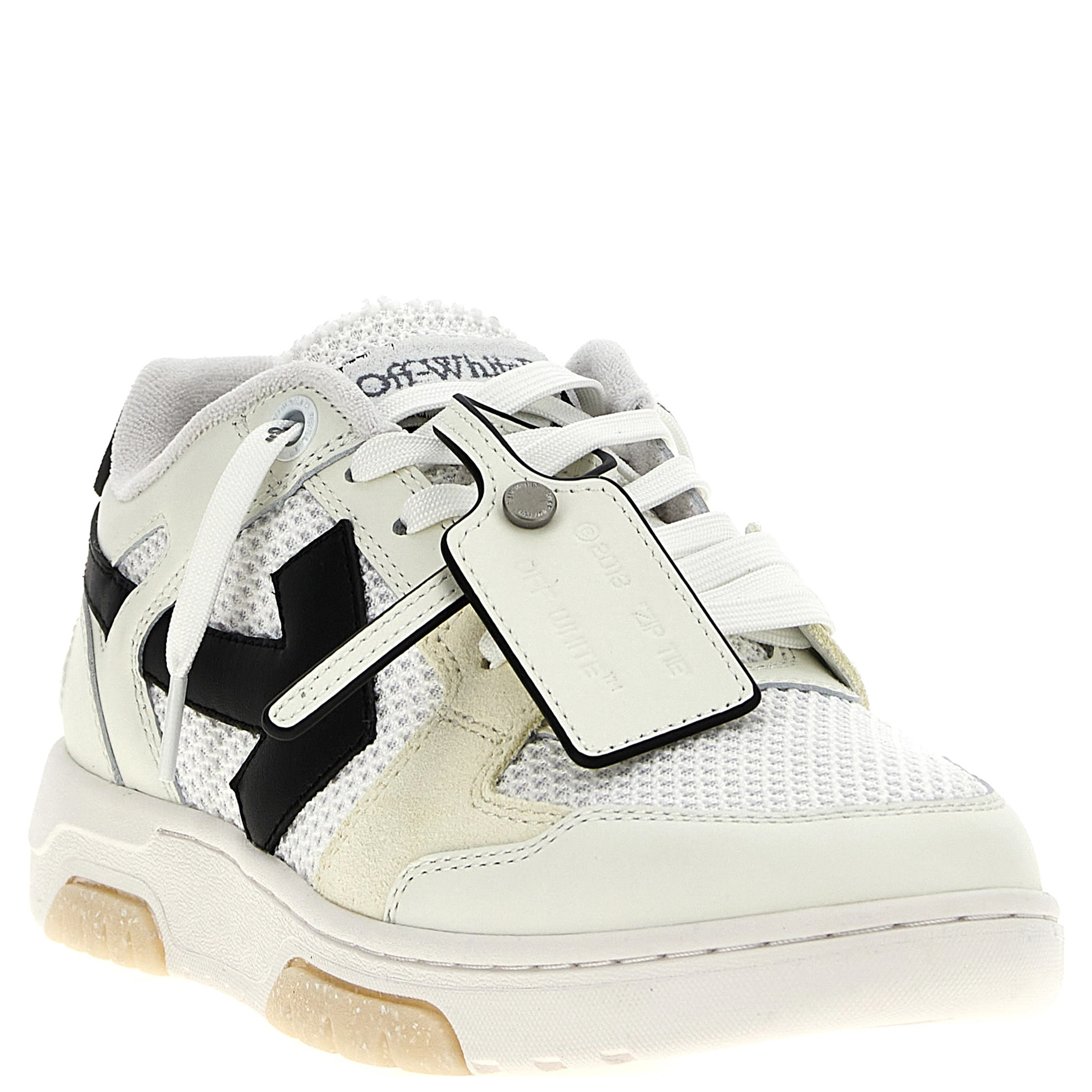 Bicolor Bovine Leather Athletic Sneakers