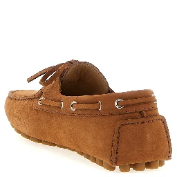 Brown Calfskin Slip-On Loafers