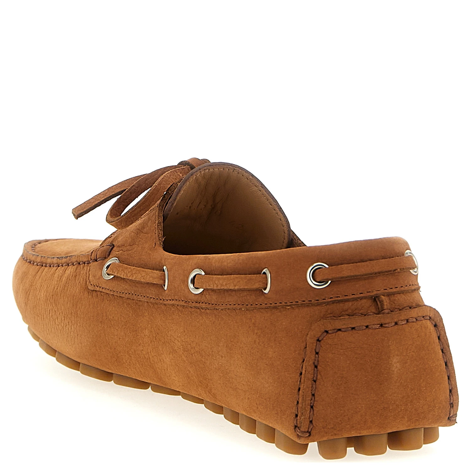Brown Calfskin Slip-On Loafers