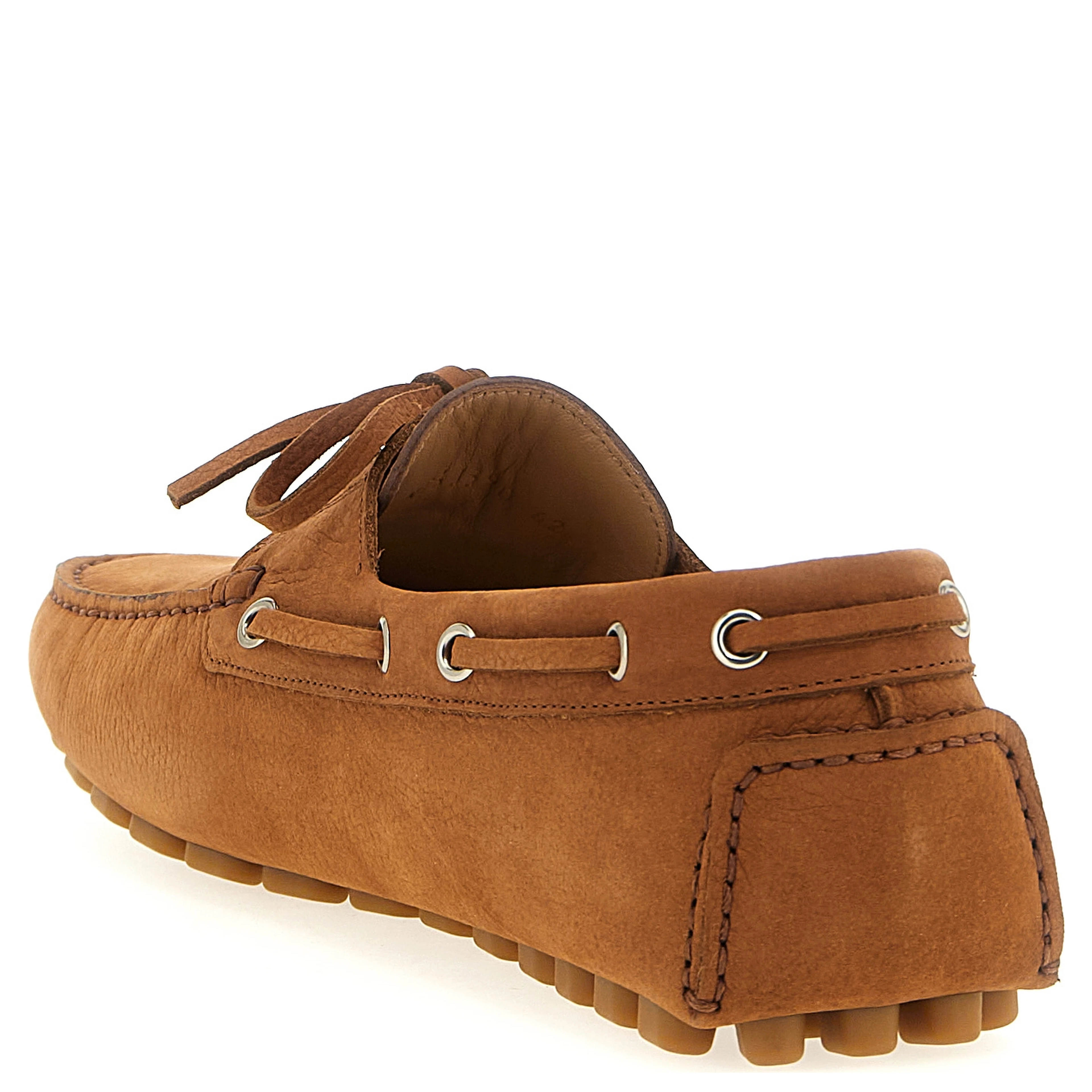 Brown Calfskin Slip-On Loafers