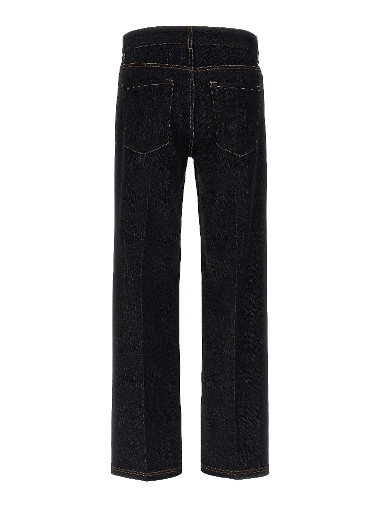 Blue Cotton Straight-Leg Jeans alternative