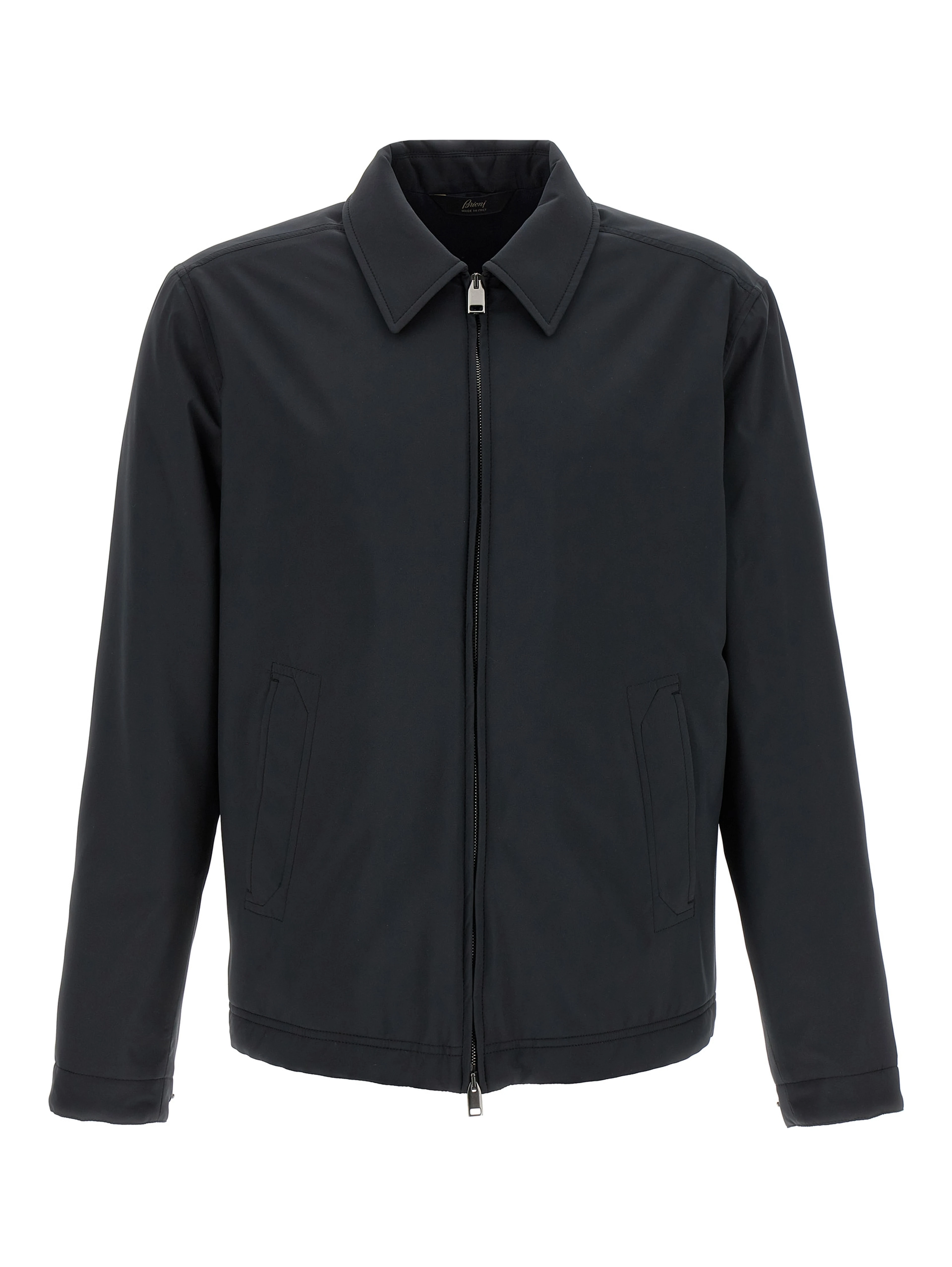 Blue Polyester Shell Jacket