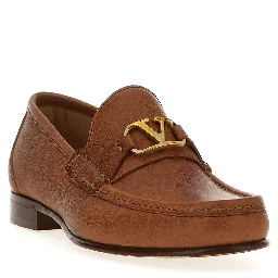 Brown Leather Slip-On Loafers