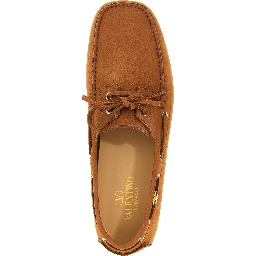 Brown Calfskin Slip-On Loafers