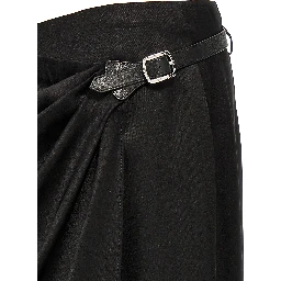 Black Silk Mini Skirt