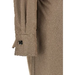 Gray Cotton Midi Dress