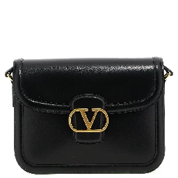 Black Calfskin Shoulder Bag
