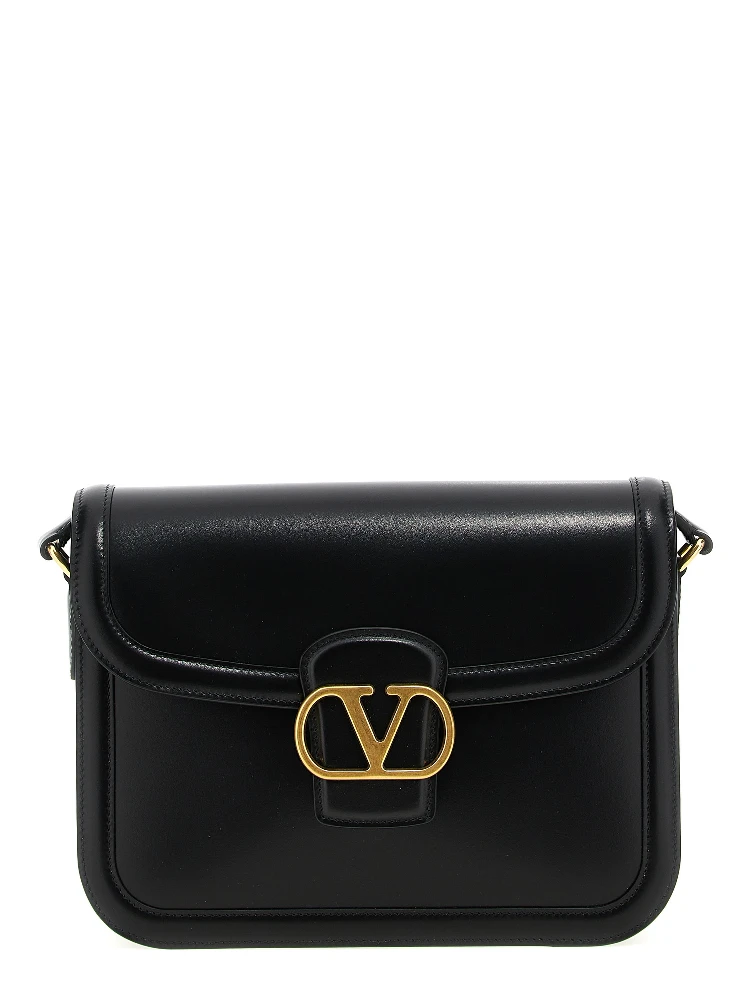 Black Calfskin Shoulder Bag