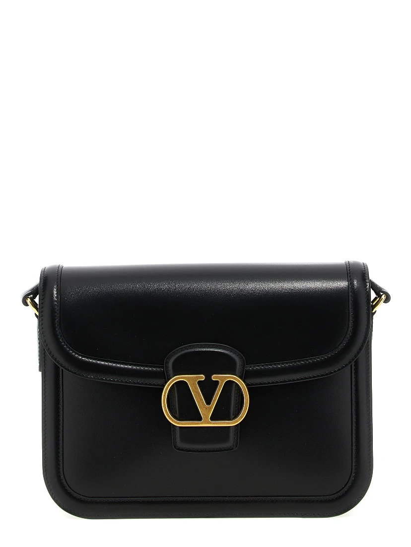 Black Calfskin Shoulder Bag