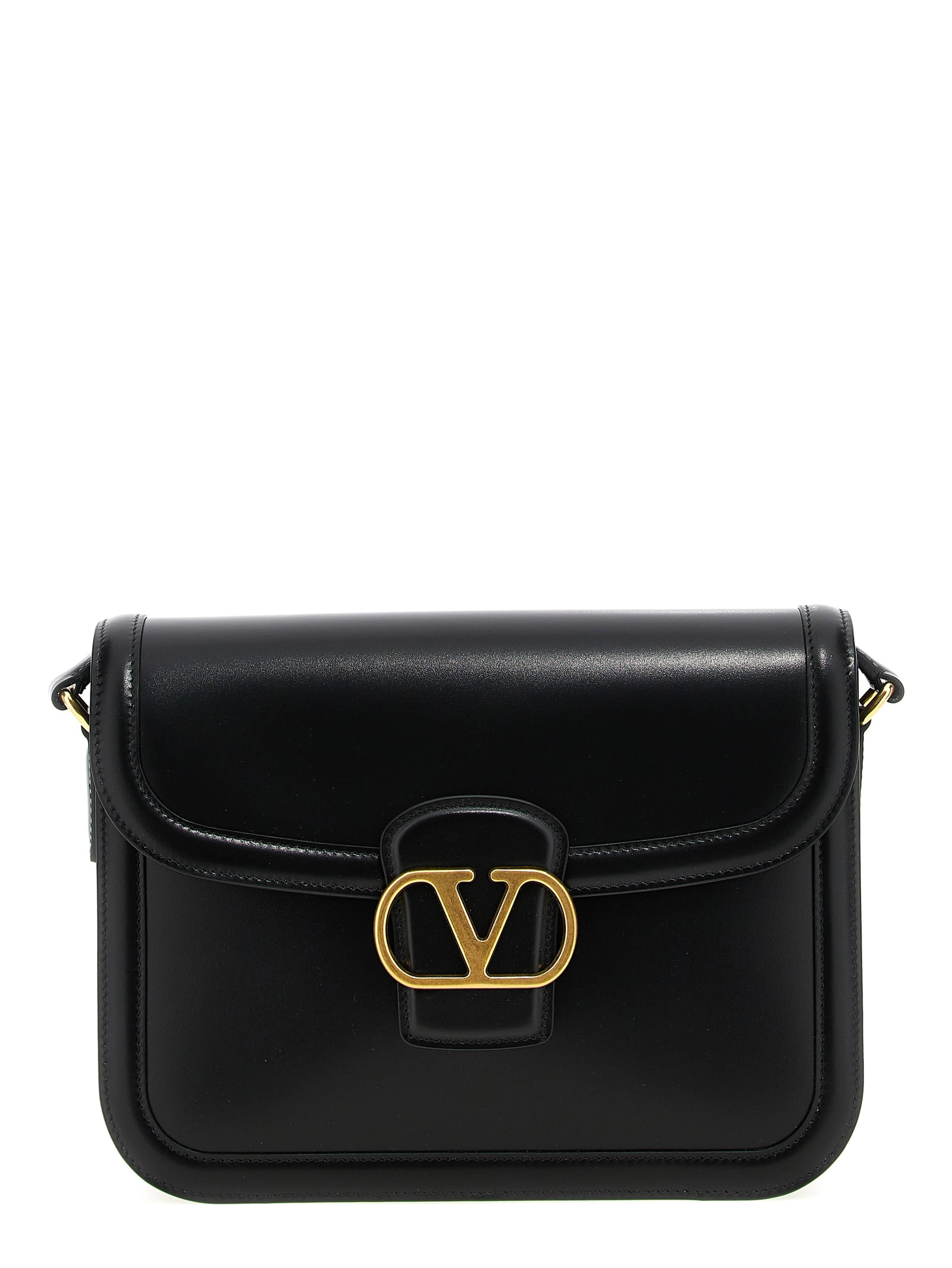 Black Calfskin Shoulder Bag