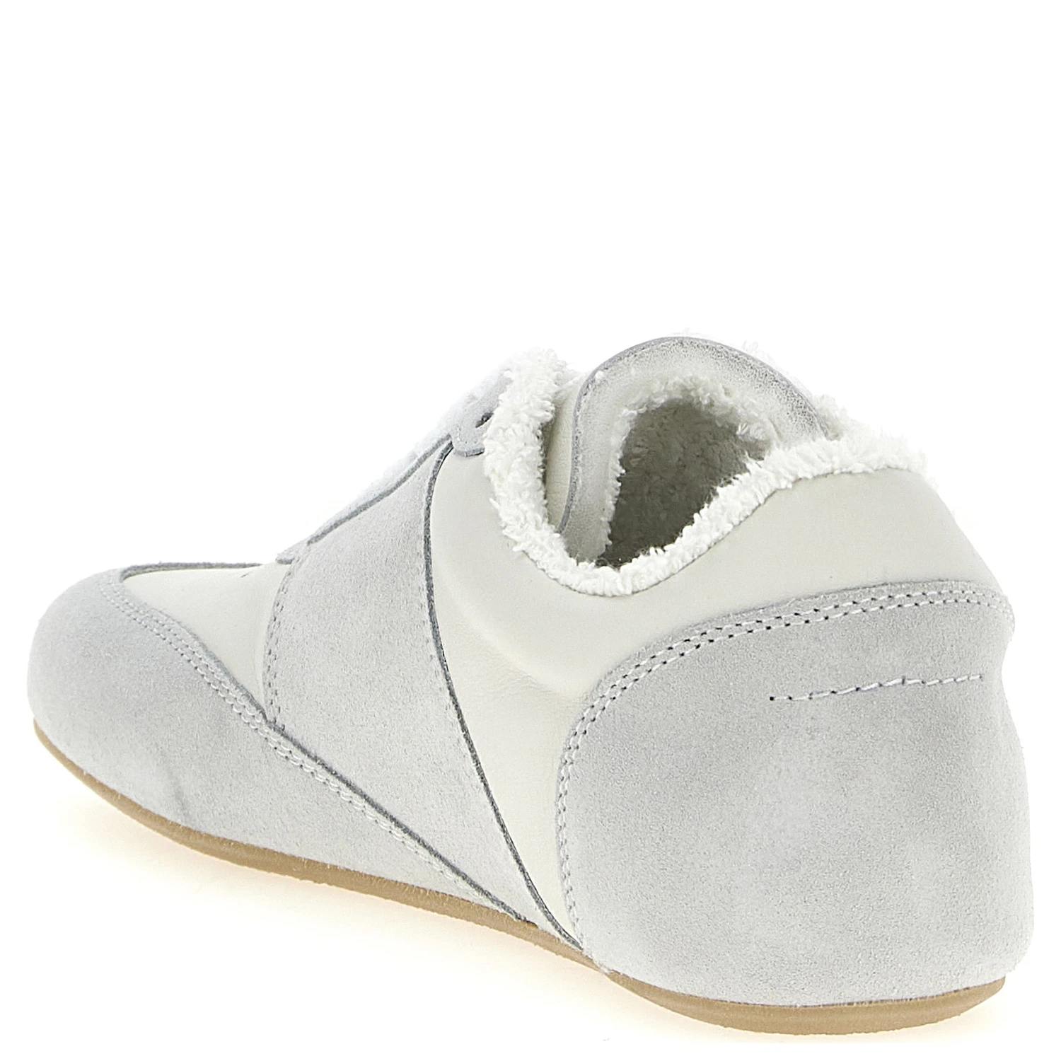 Gray Calfskin Athletic Sneakers