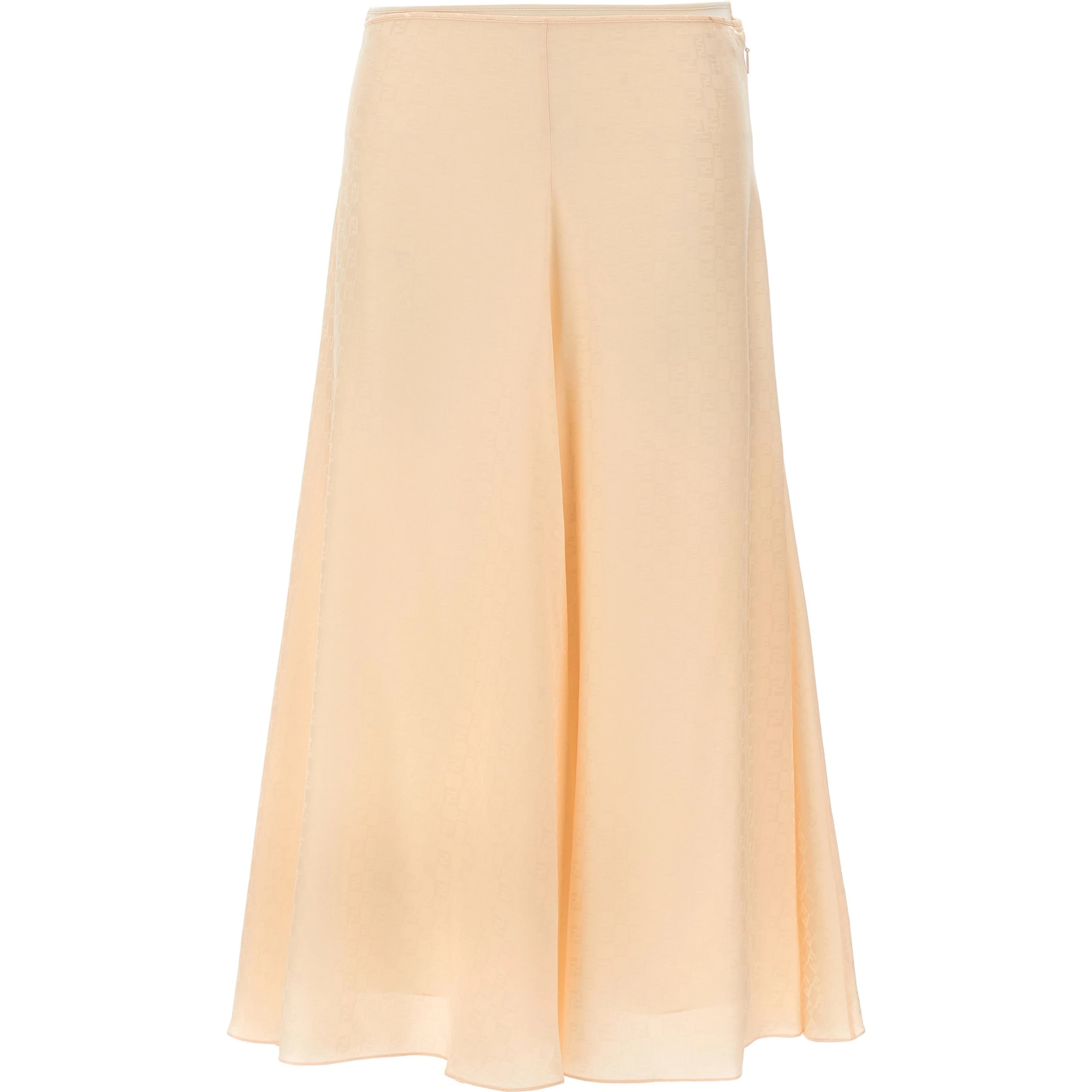 Multicolor Silk Midi Skirt