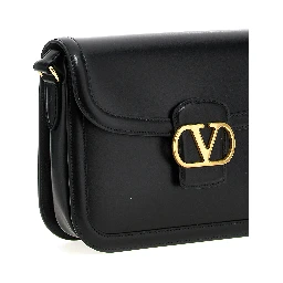 Black Calfskin Shoulder Bag