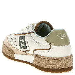 Beige Leather Sneakers