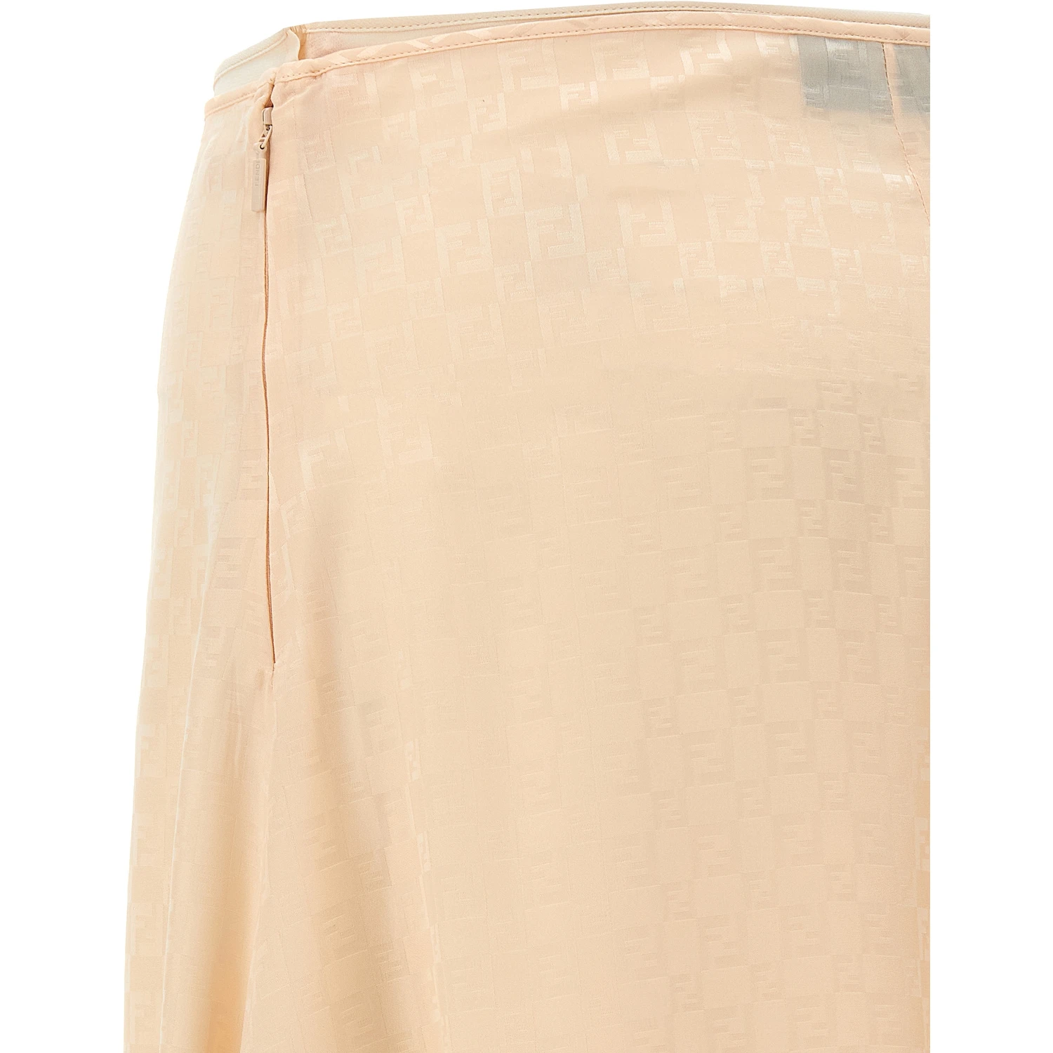Multicolor Silk Midi Skirt