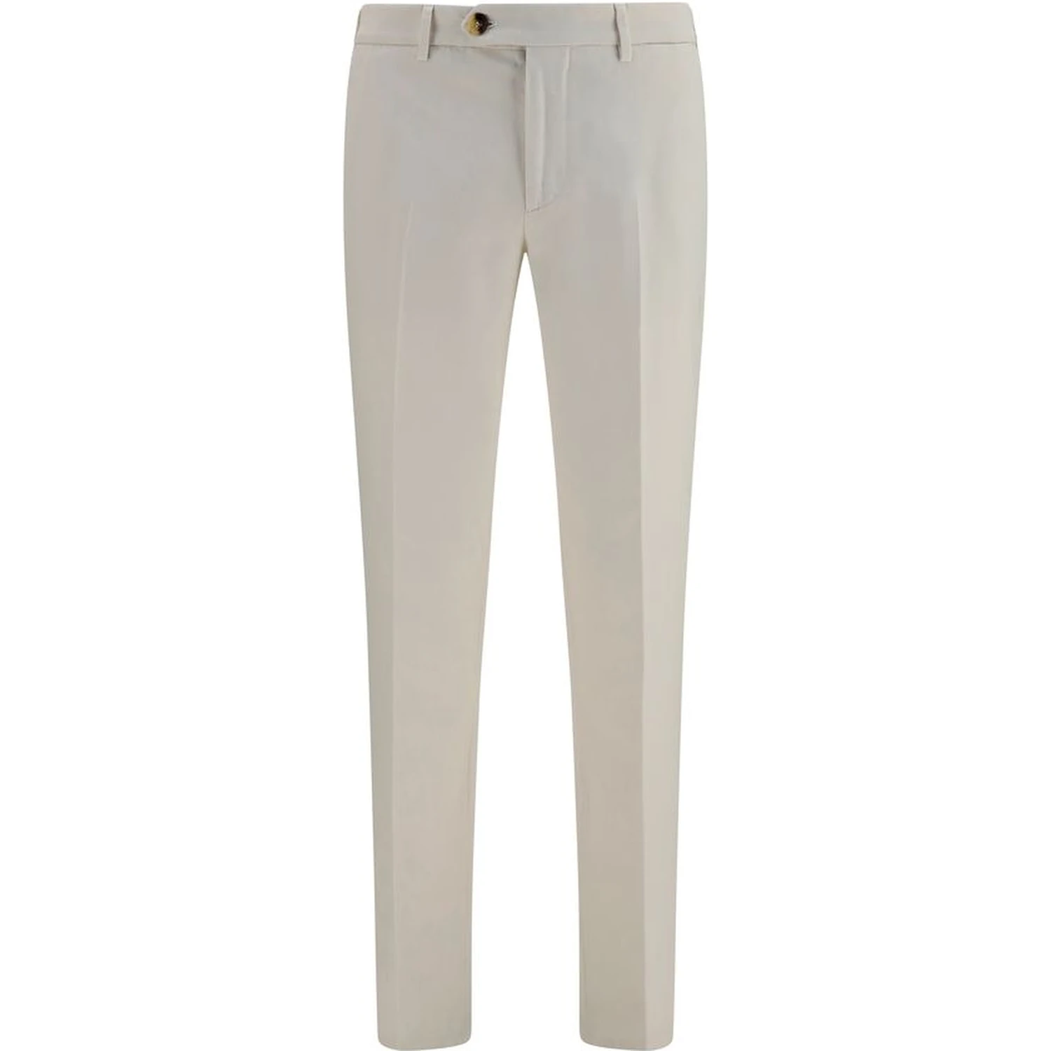 White Cotton Casual Pants