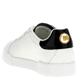 Bicolor Calfskin Low Top Sneakers