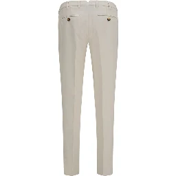 White Cotton Casual Pants