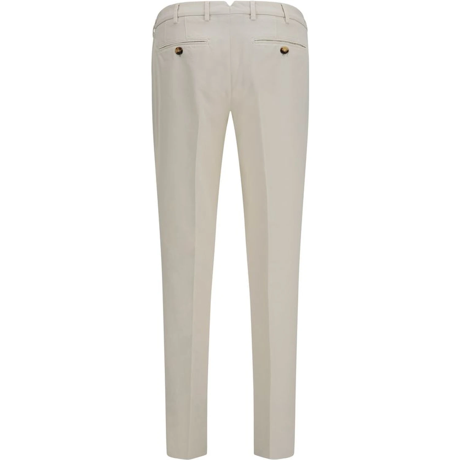 White Cotton Casual Pants