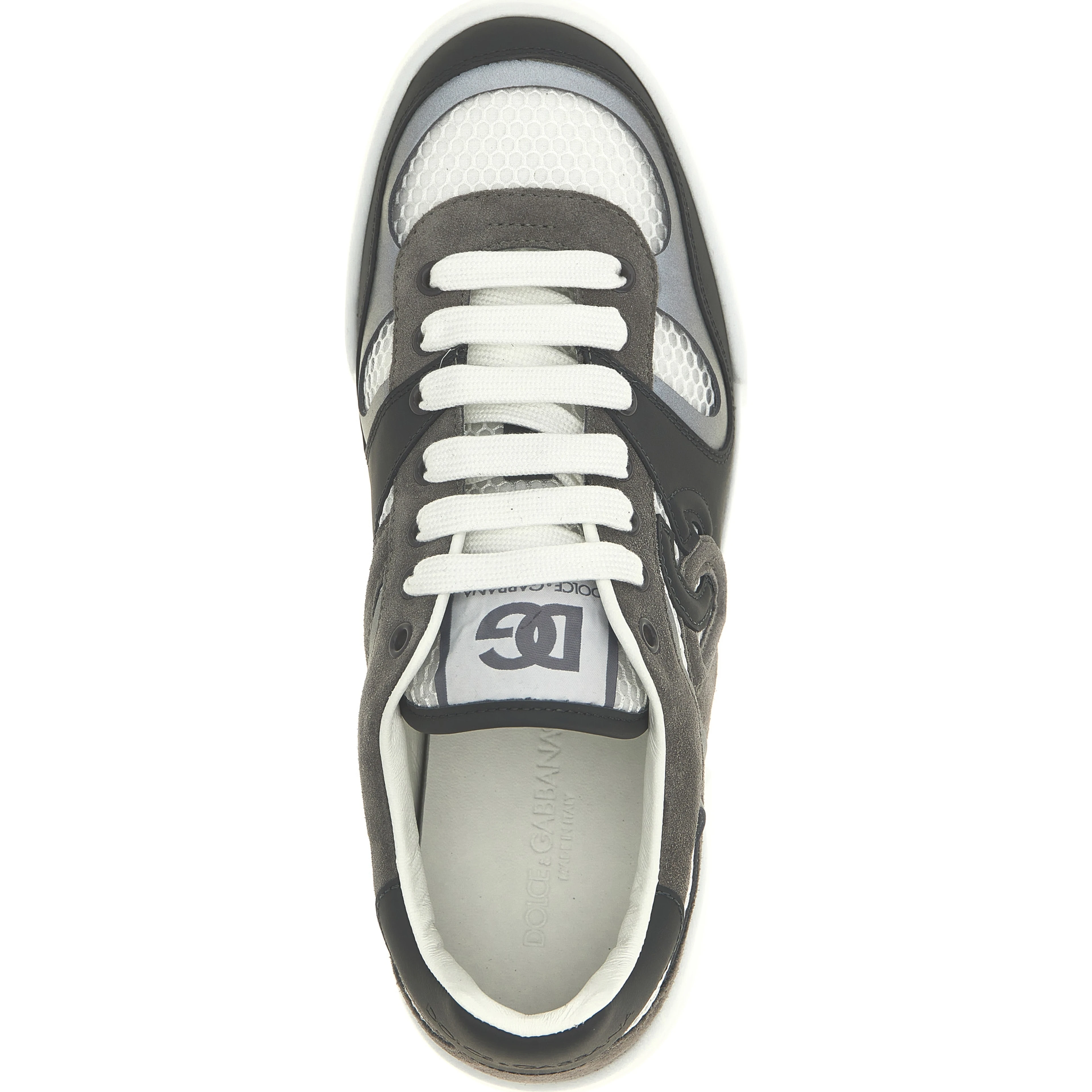 Gray Calfskin Athletic Sneakers