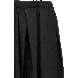 Black Wool Midi Skirt