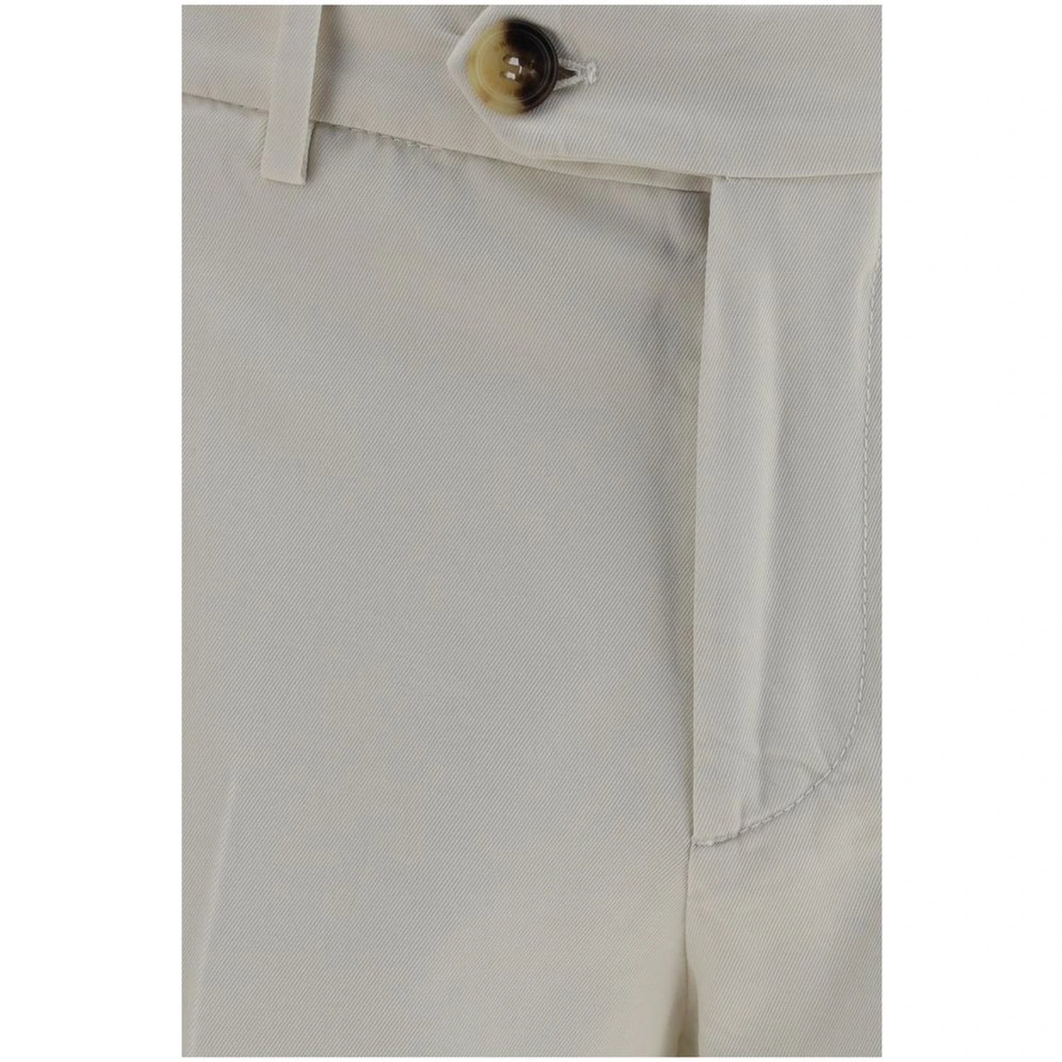 White Cotton Casual Pants