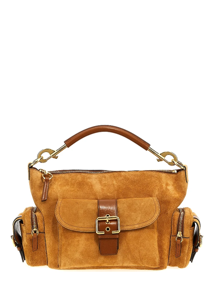 Brown Calfskin Shoulder Bag
