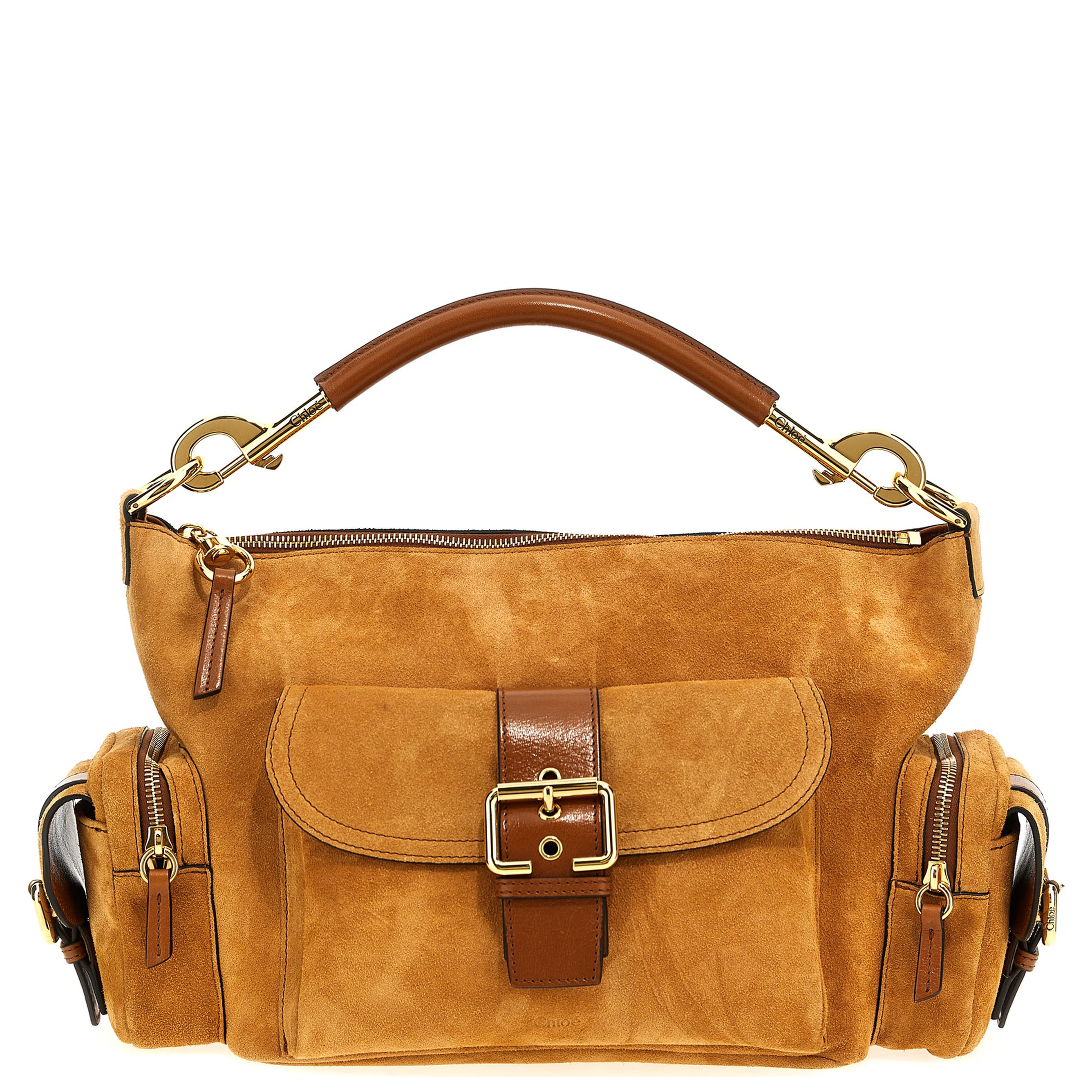 Brown Calfskin Shoulder Bag