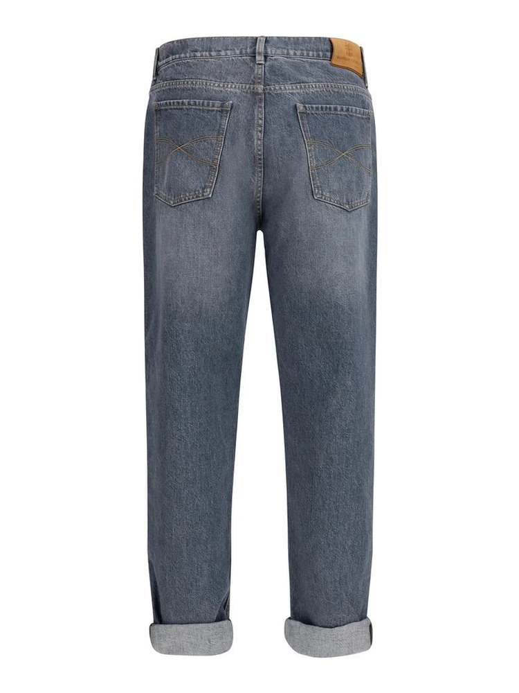 Gray Cotton Straight-Leg Jeans alternative