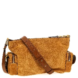 Brown Calfskin Shoulder Bag
