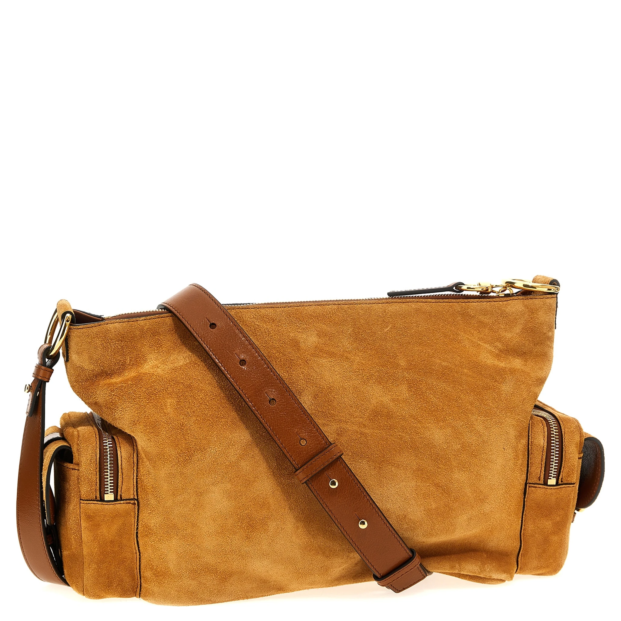 Brown Calfskin Shoulder Bag