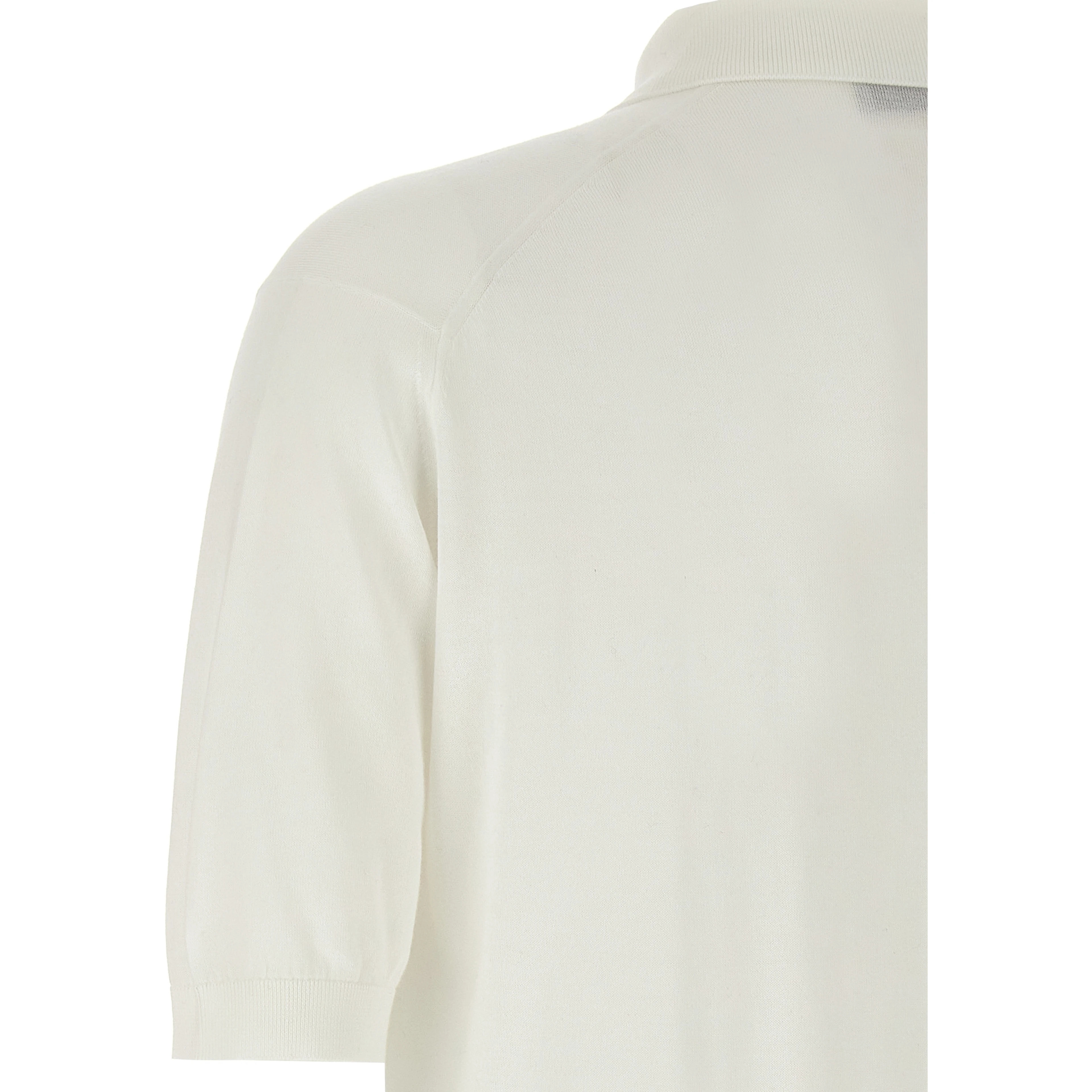White Cotton Polo Shirt