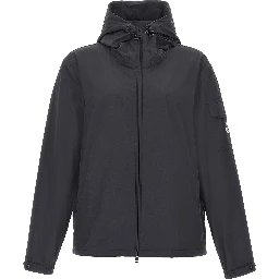 Black Polyester Shell Jacket