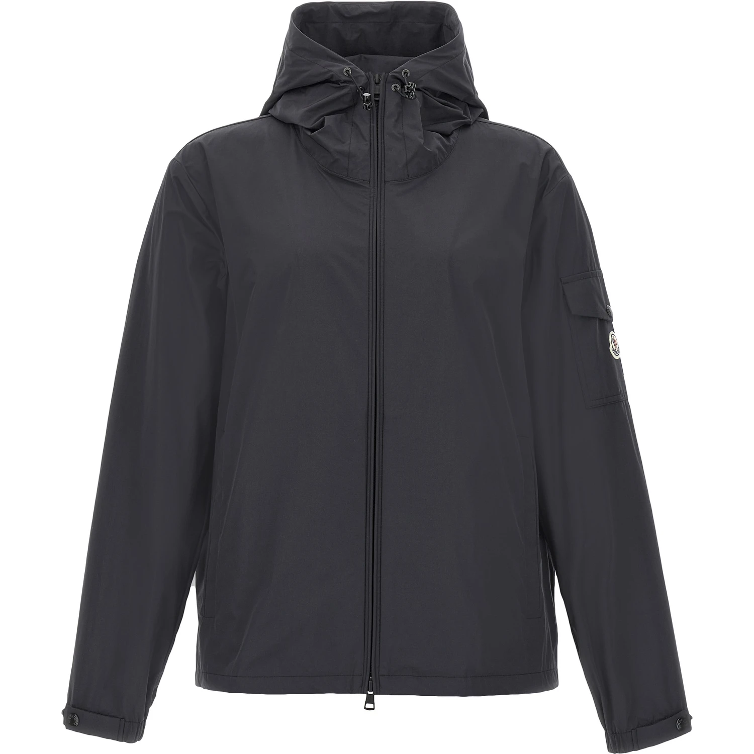 Black Polyester Shell Jacket