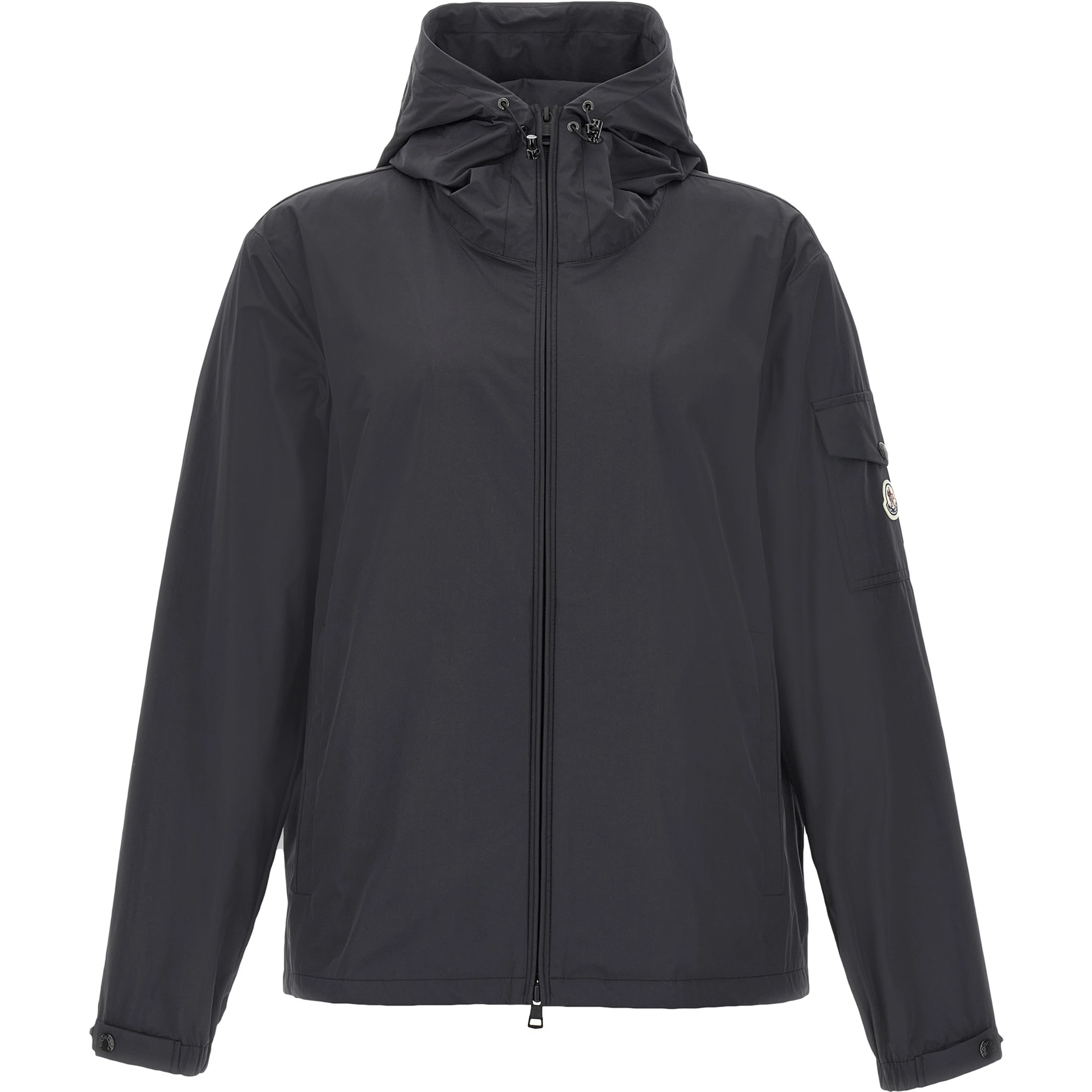 Black Polyester Shell Jacket