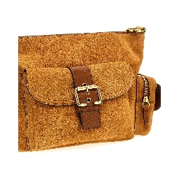Brown Calfskin Shoulder Bag