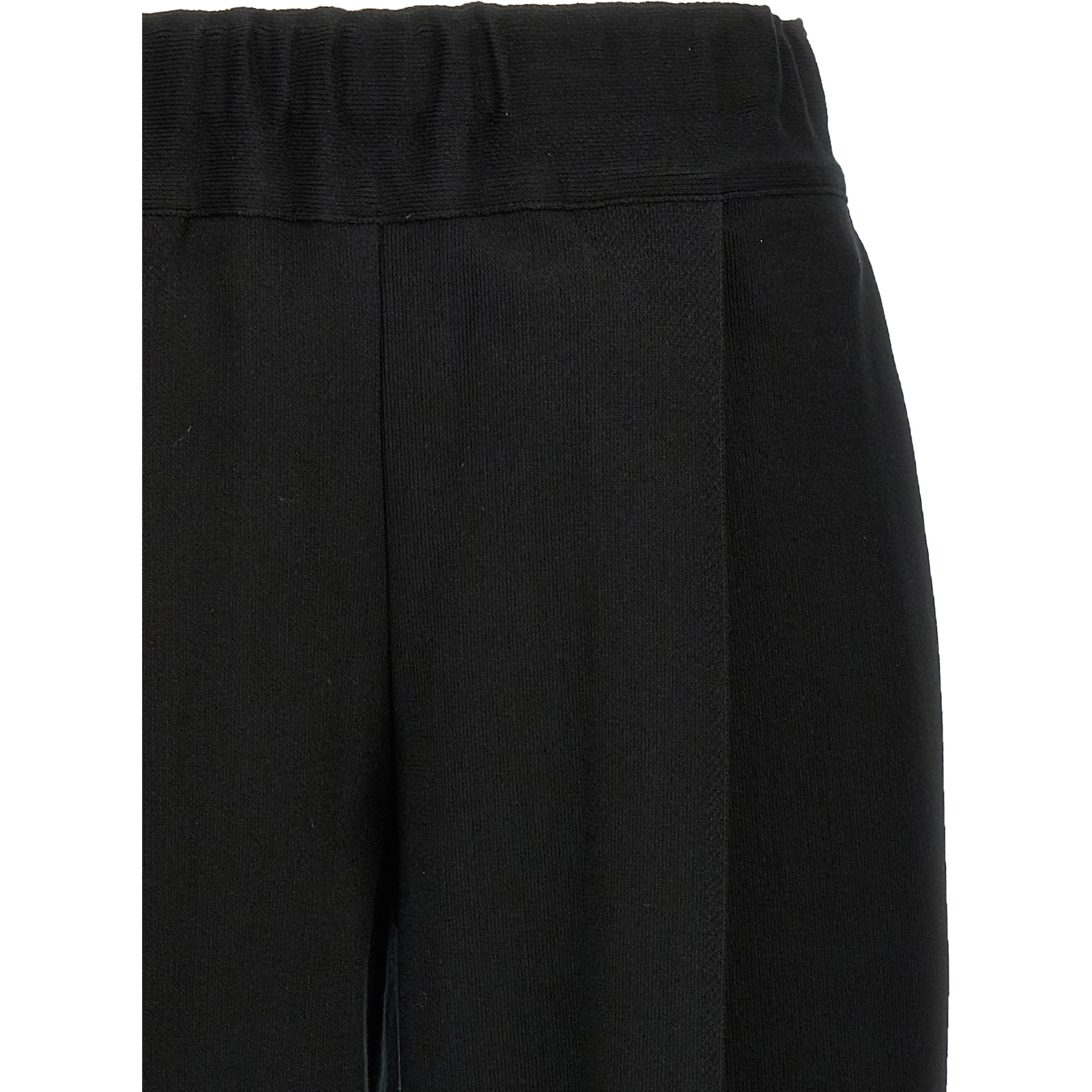 Black Cotton Casual Pants