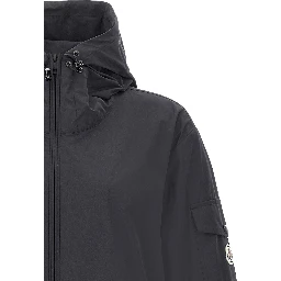Black Polyester Shell Jacket