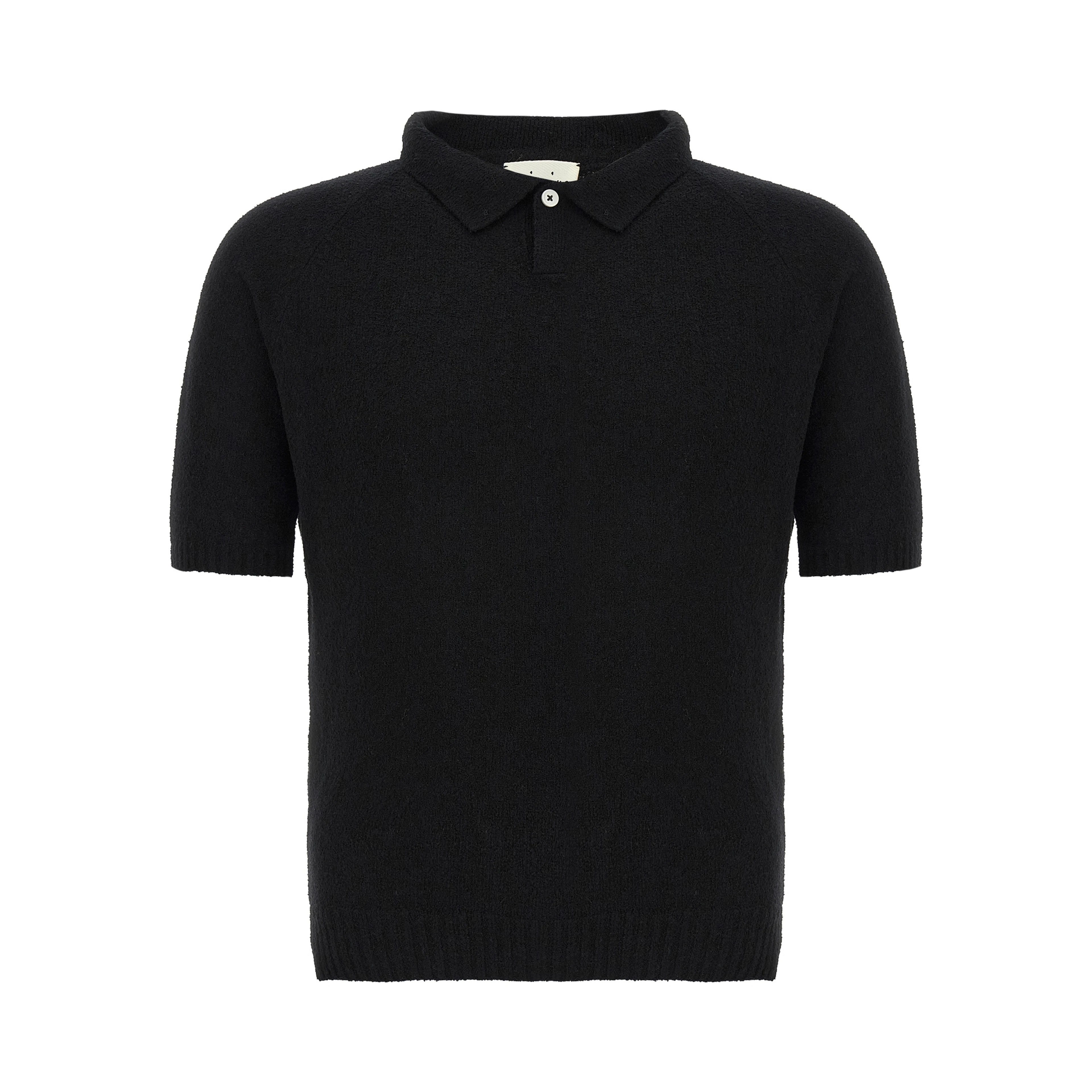 Black Cotton Polo Shirt